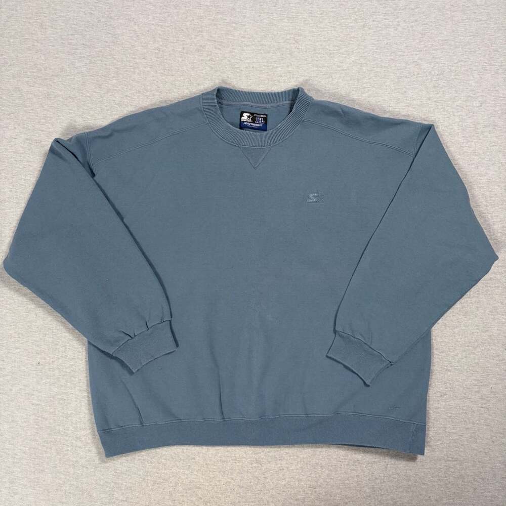 Starter Pro 80 Heavyweight Sweatshirt Size XL Blue Crewneck Pullover
